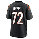 Zennovawear Domenique Davis 72 Cincinnati Bengals Team Game Men Jersey - Black