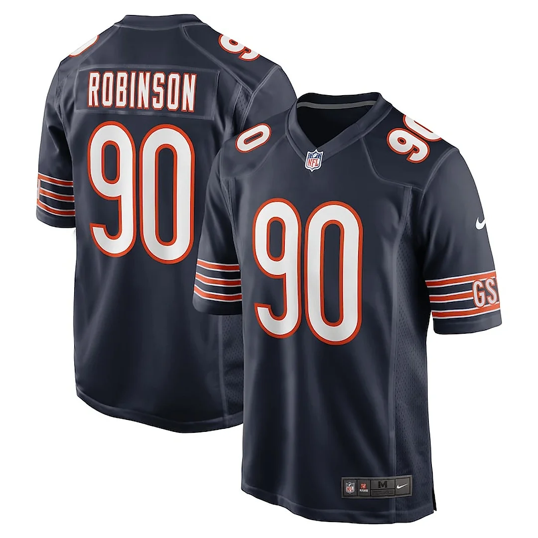 Zennovawear Dominique Robinson 90 Chicago Bears Game Men Jersey - Navy