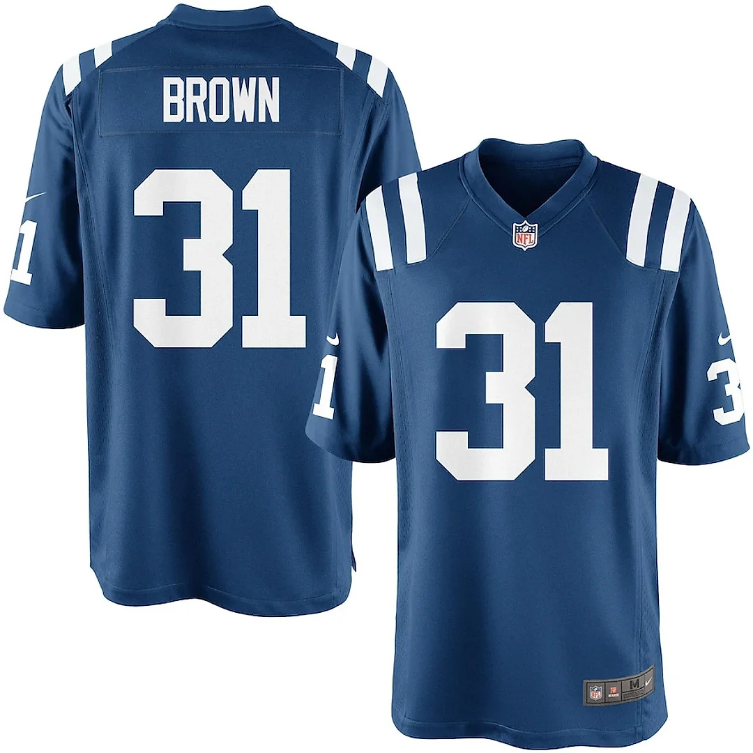 Zennovawear Donald Brown 31 Indianapolis Colts YOUTH Team Color Game Jersey