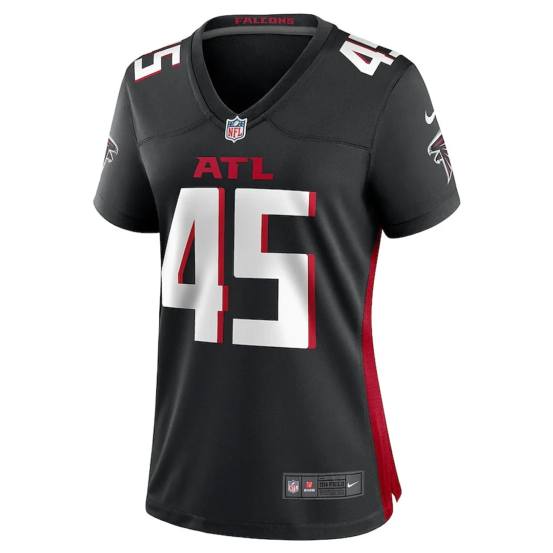 Zennovawear Donavan Mutin 45 Atlanta Falcons Game Women Jersey - Black