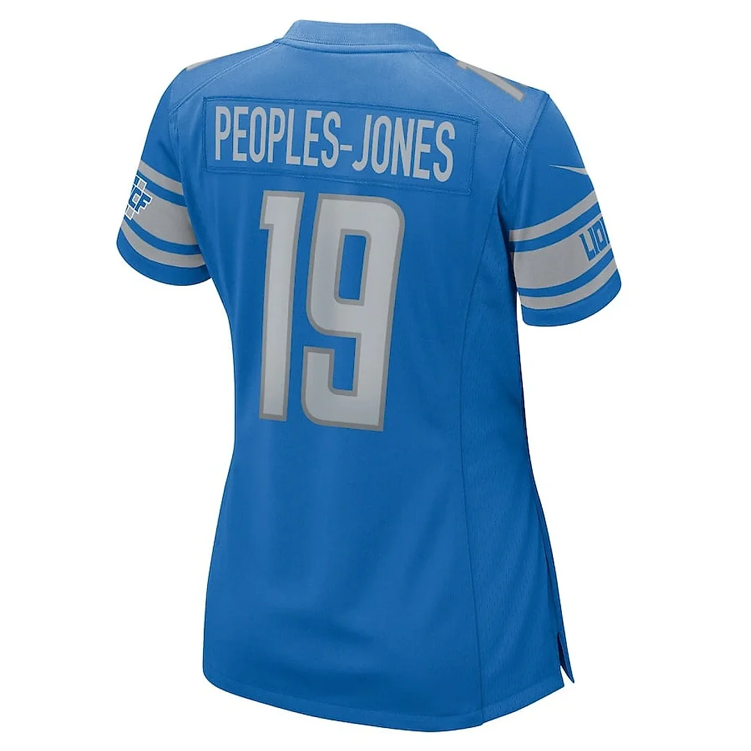 Zennovawear Donovan Peoples-Jones 19 Detroit Lions Game Women Jersey - Blue