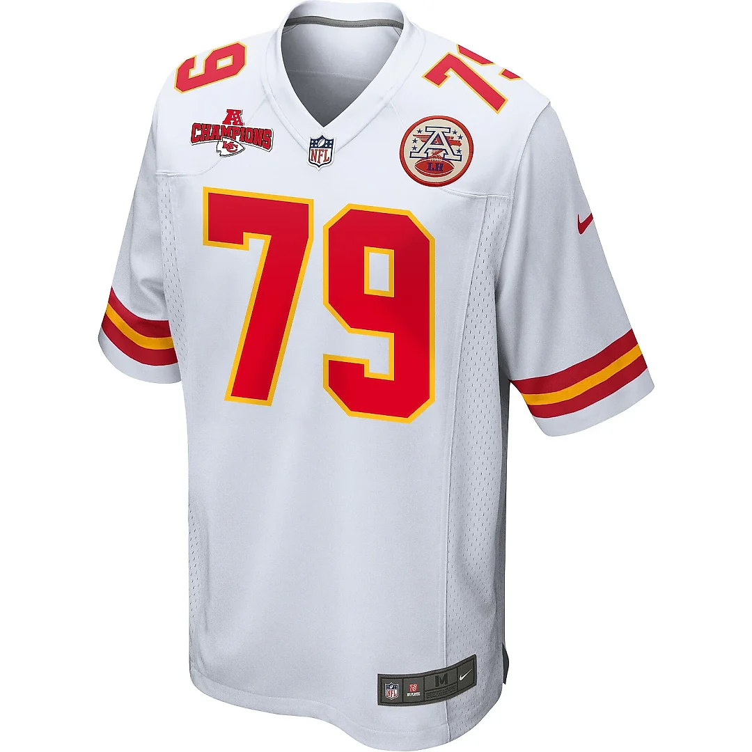Zennovawear Donovan Smith 79 Kansas City Chiefs AFC Champions Patch Game Men Jersey - White