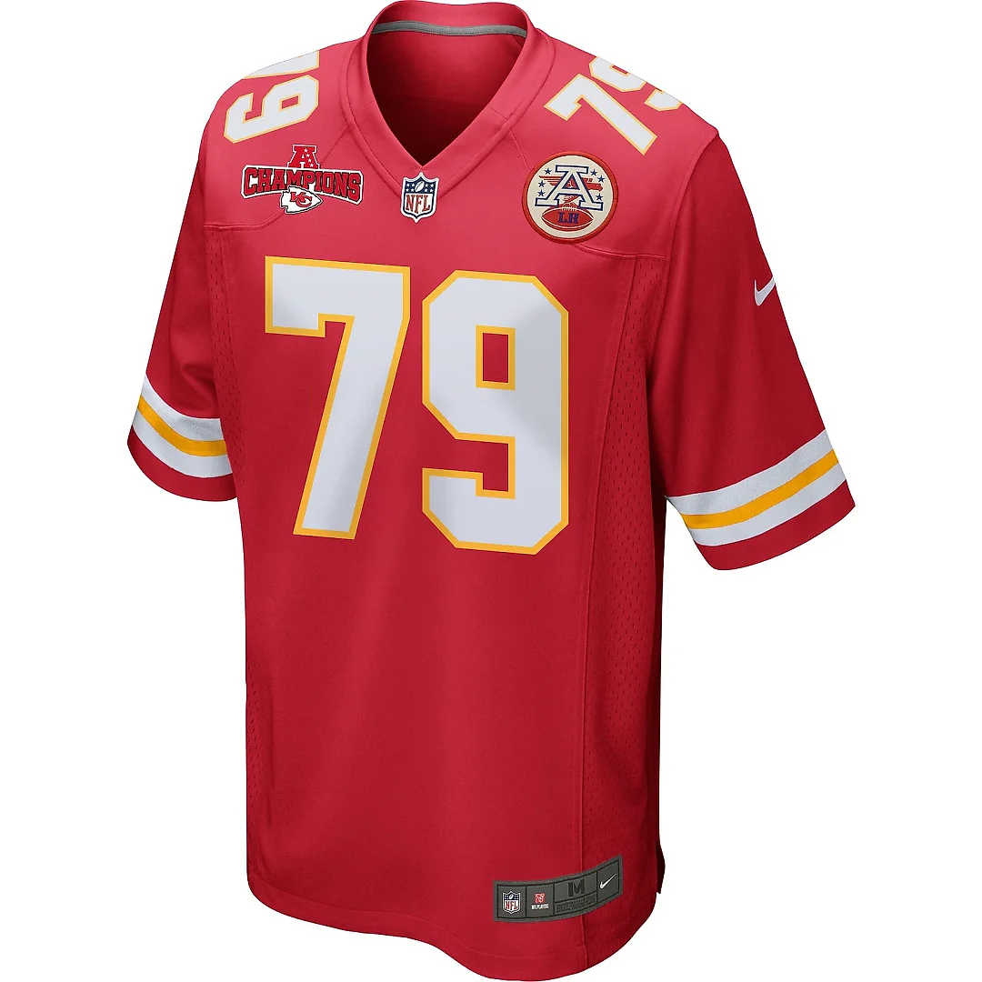 Zennovawear Donovan Smith 79 Kansas City Chiefs AFC Champions Patch Game Men Jersey - Red