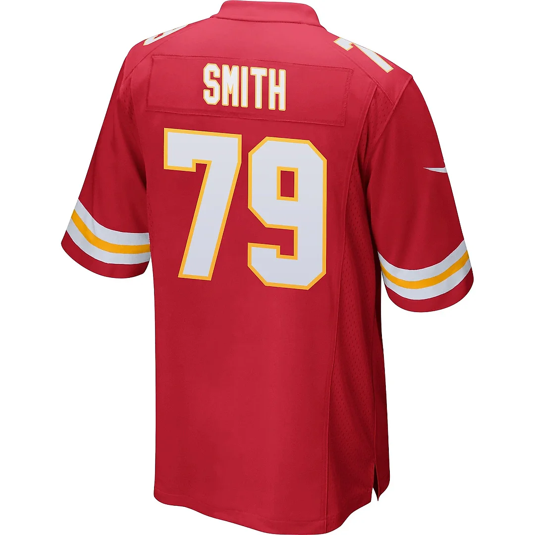 Zennovawear Donovan Smith 79 Kansas City Chiefs AFC Champions Patch Game Men Jersey - Red