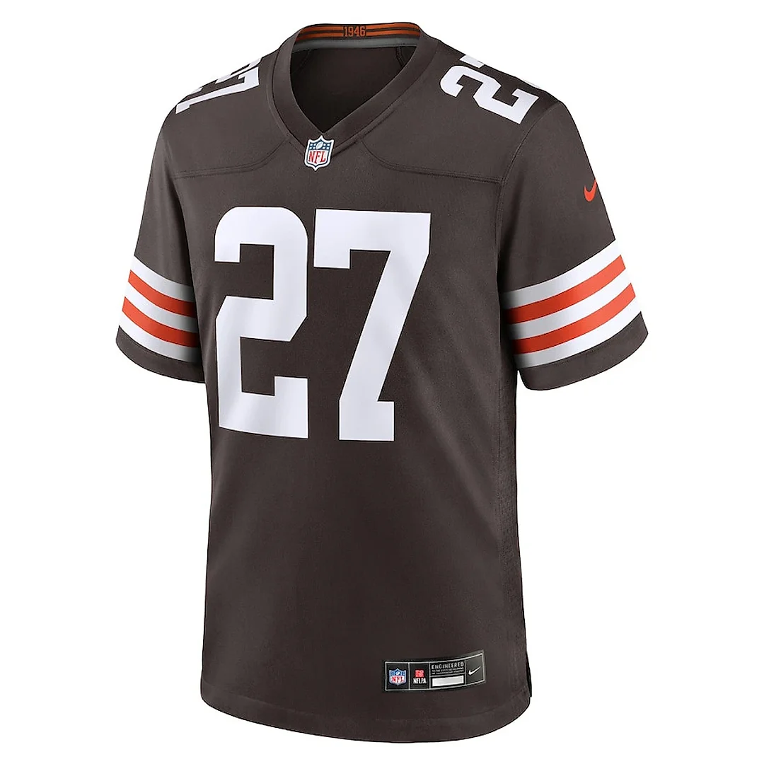 Zennovawear D'Onta Foreman 27 Cleveland Browns Team Game Men Jersey - Brown