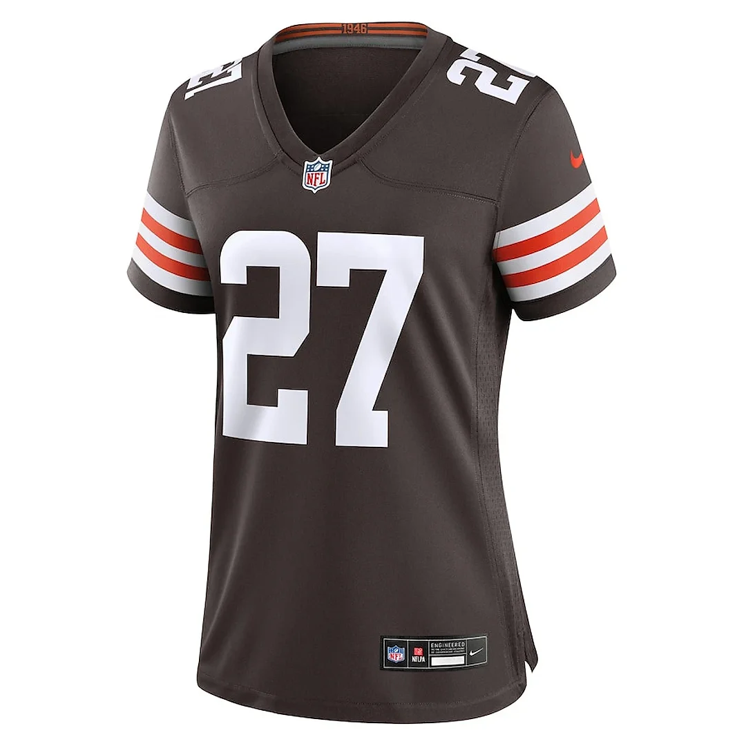 Zennovawear D'Onta Foreman 27 Cleveland Browns Women's Game Jersey - Brown