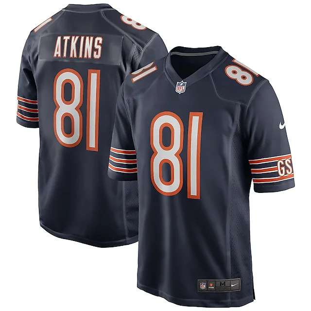 Zennovawear Doug Atkins 81 Chicago Bears Men Game Retired Jersey - Navy