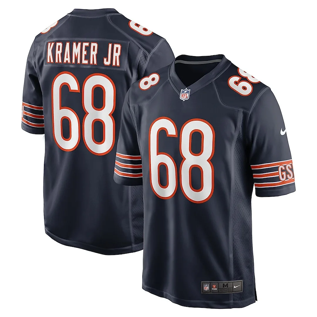 Zennovawear Doug Kramer Jr. 68 Chicago Bears Game Men Jersey - Navy