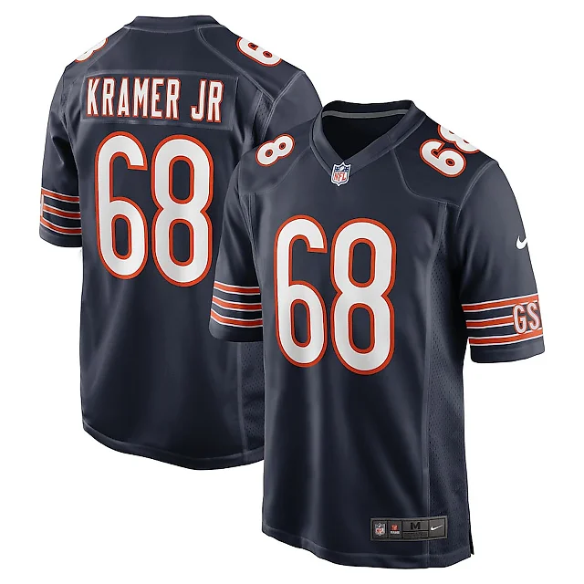 Zennovawear Doug Kramer Jr. 68 Chicago Bears Game Men Jersey - Navy