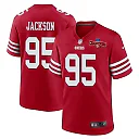 Zennovawear Drake Jackson 95 San Francisco 49ers NFC Champions Patch Game Men Jersey - Scarlet