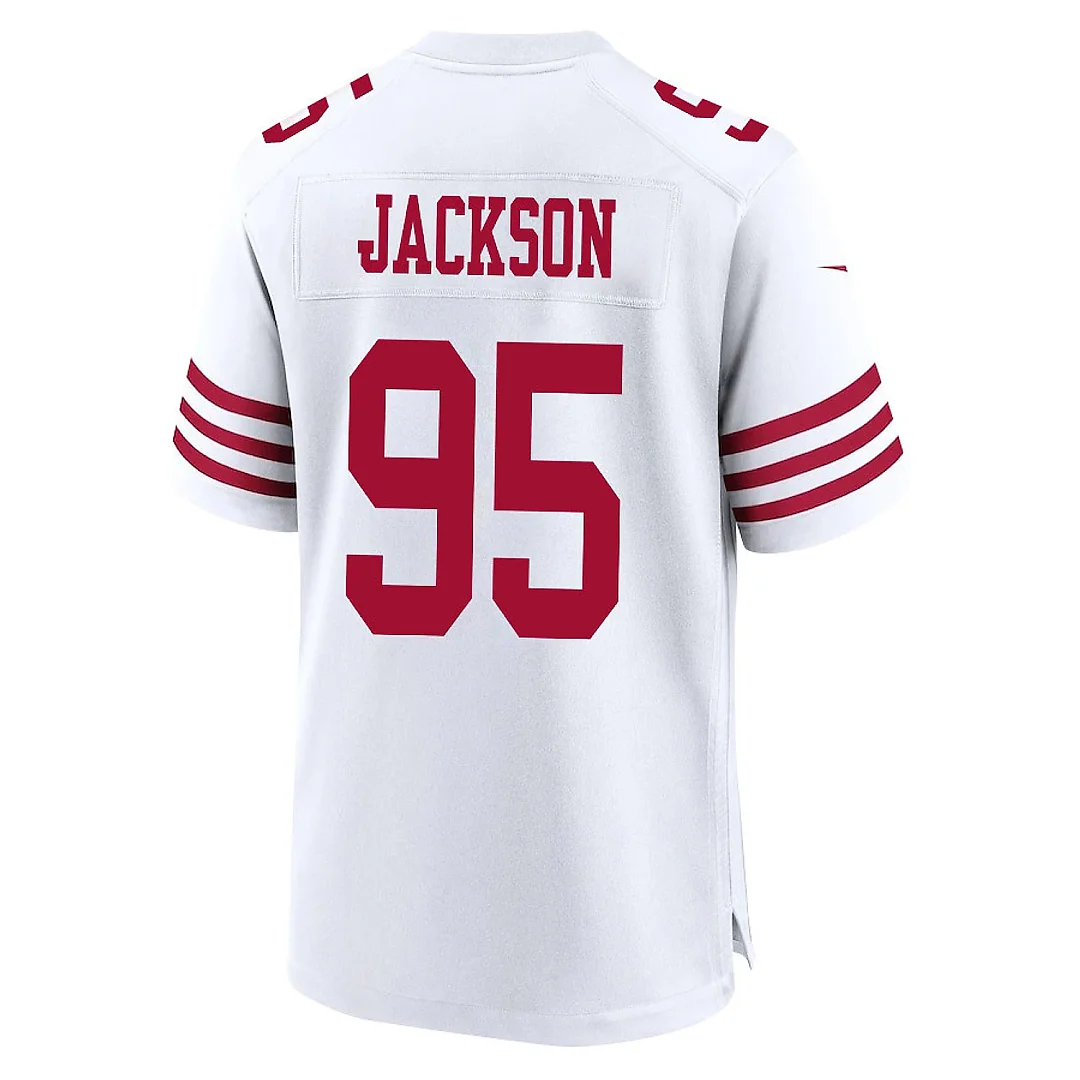 Zennovawear Drake Jackson 95 San Francisco 49ers NFC Champions Patch Game Men Jersey - White