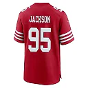 Zennovawear Drake Jackson 95 San Francisco 49ers NFC Champions Patch Game Men Jersey - Scarlet