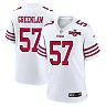 Zennovawear Dre Greenlaw 57 San Francisco 49ers NFC Champions Patch Game Men Jersey - White