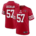 Zennovawear Dre Greenlaw 57 San Francisco 49ers NFC Champions Patch Game Men Jersey - Scarlet