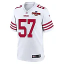 Zennovawear Dre Greenlaw 57 San Francisco 49ers NFC Champions Patch Game Men Jersey - White