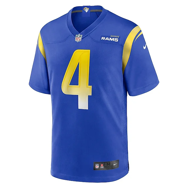 Zennovawear Dresser Winn 4 Los Angeles Rams Team Game Men Jersey - Royal
