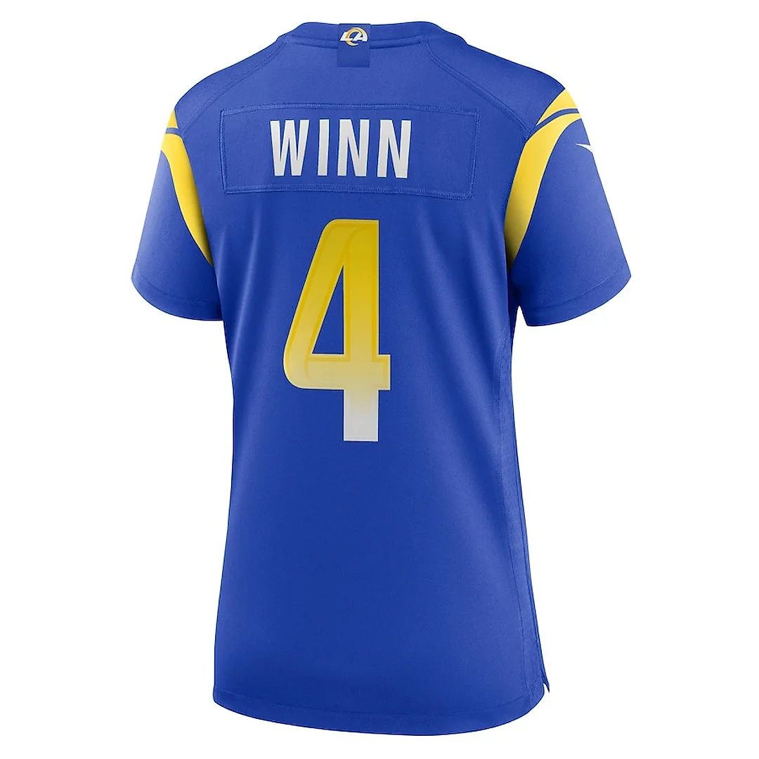 Zennovawear Dresser Winn 4 Los Angeles Rams Women Team Game Jersey - Royal