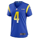 Zennovawear Dresser Winn 4 Los Angeles Rams Women Team Game Jersey - Royal