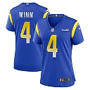 Zennovawear Dresser Winn 4 Los Angeles Rams Women Team Game Jersey - Royal