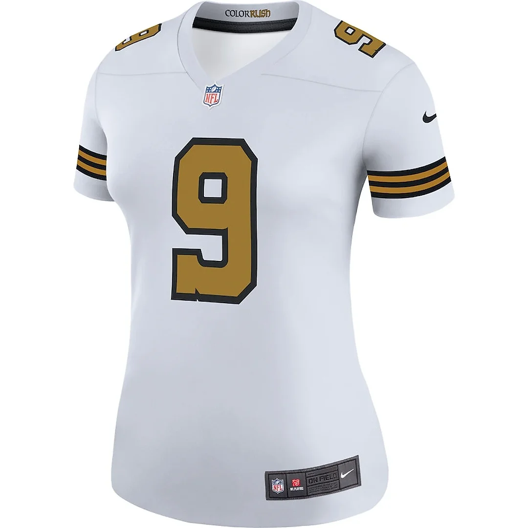 Zennovawear Drew Brees 9 New Orleans Saints Women Color Rush Legend Jersey - White