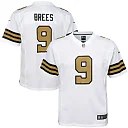 Zennovawear Drew Brees 9 New Orleans Saints YOUTH Color Rush Game Jersey - White
