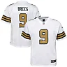 Zennovawear Drew Brees 9 New Orleans Saints YOUTH Color Rush Game Jersey - White
