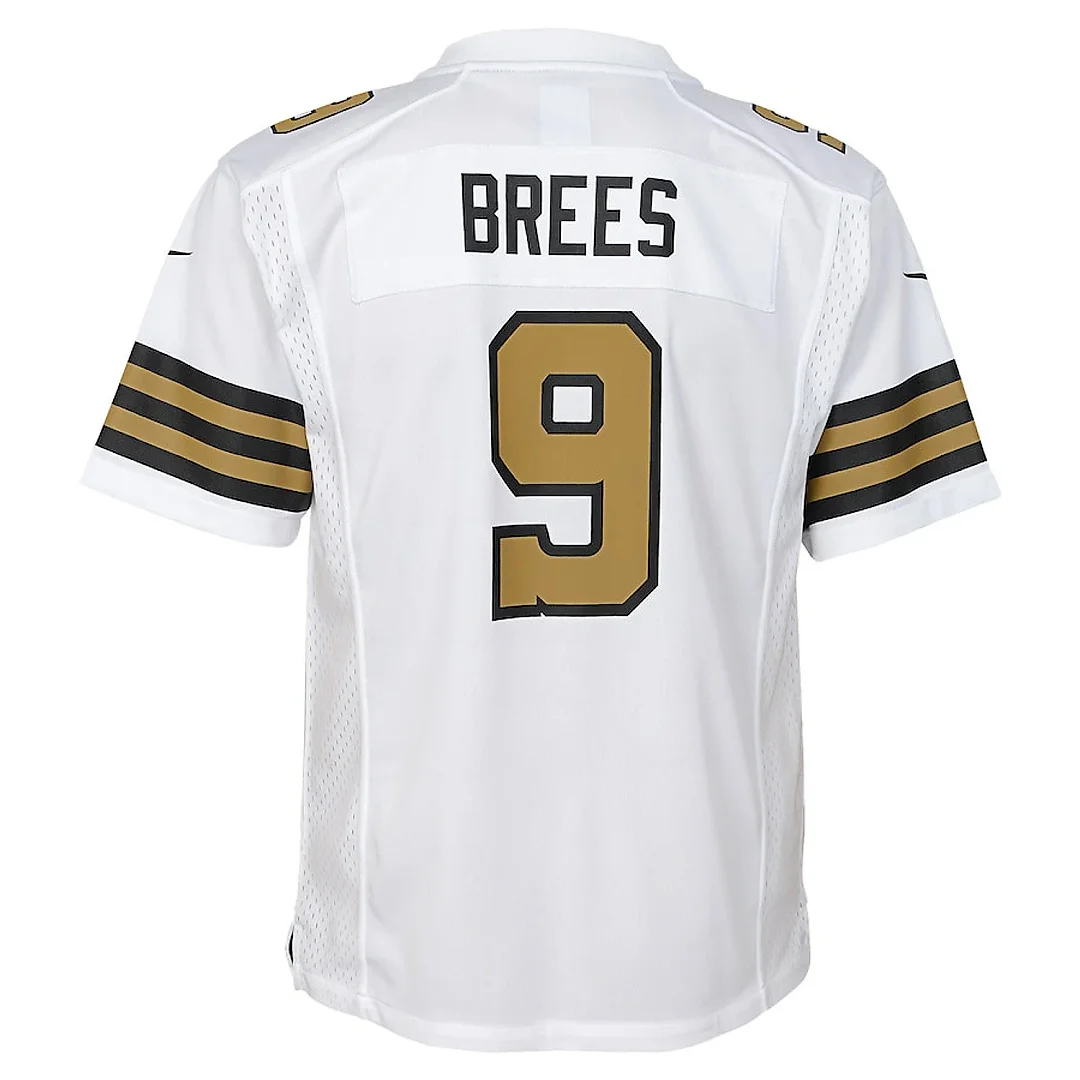 Zennovawear Drew Brees 9 New Orleans Saints YOUTH Color Rush Game Jersey - White