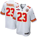 Zennovawear Drue Tranquill 23 Kansas City Chiefs AFC Champions Patch Game Men Jersey - White