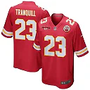 Zennovawear Drue Tranquill 23 Kansas City Chiefs AFC Champions Patch Game Men Jersey - Red