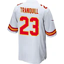 Zennovawear Drue Tranquill 23 Kansas City Chiefs AFC Champions Patch Game Men Jersey - White