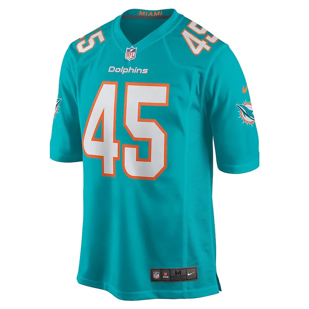 Zennovawear Duke Riley 45 Miami Dolphins Men Game Jersey - Aqua
