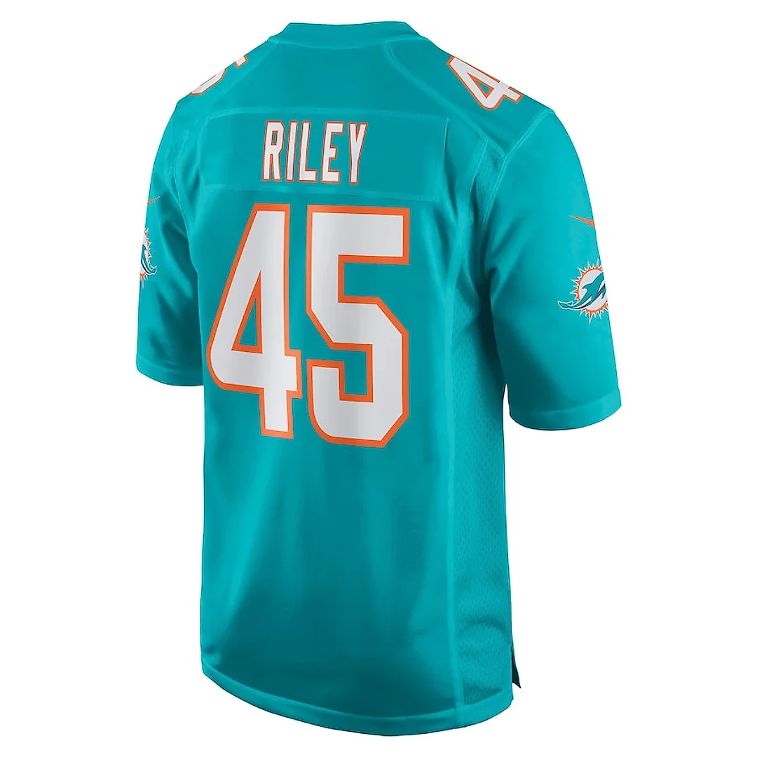 Zennovawear Duke Riley 45 Miami Dolphins Men Game Jersey - Aqua