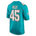 Zennovawear Duke Riley 45 Miami Dolphins Men Game Jersey - Aqua