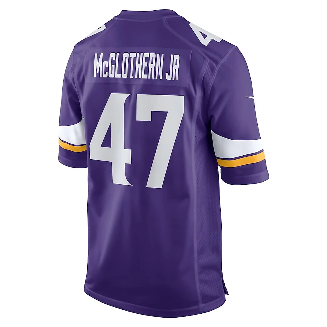 Zennovawear Dwight McGlothern Jr. 47 Minnesota Vikings Game Men Jersey - Purple