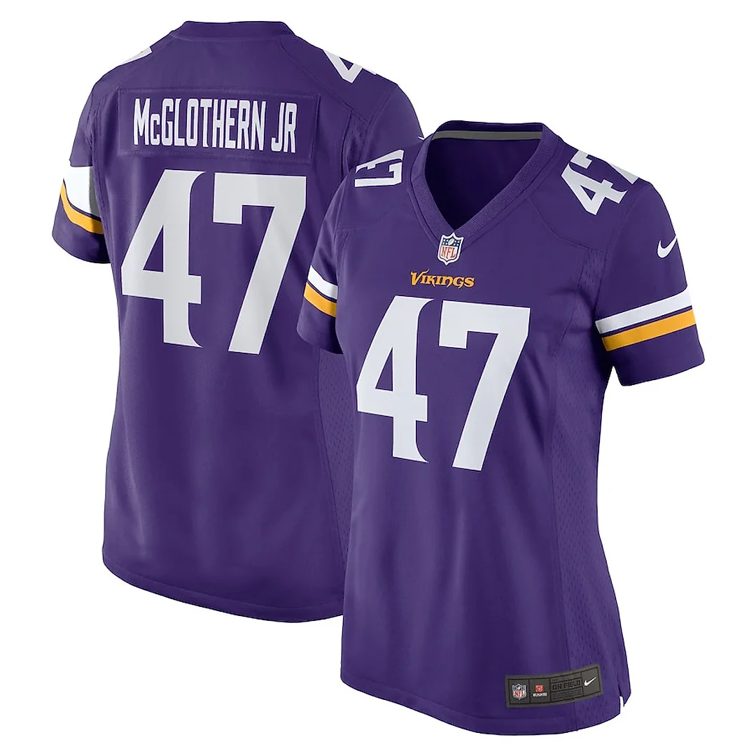 Zennovawear Dwight McGlothern Jr. 47 Minnesota Vikings Women's Game Jersey - Purple
