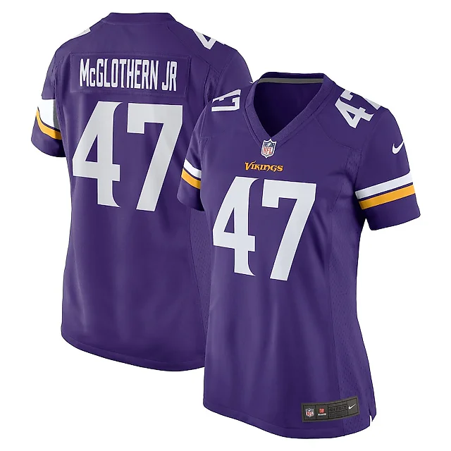Zennovawear Dwight McGlothern Jr. 47 Minnesota Vikings Women's Game Jersey - Purple