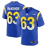 Zennovawear Dylan McMahon 63 Los Angeles Rams Team Game Men Jersey - Royal