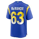 Zennovawear Dylan McMahon 63 Los Angeles Rams Team Game Men Jersey - Royal