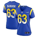 Zennovawear Dylan McMahon 63 Los Angeles Rams Women's Team Game Jersey - Royal