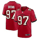 Zennovawear Earnest Brown IV 97 Tampa Bay Buccaneers Game Men Jersey - Red
