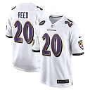 Zennovawear Ed Reed 20 Baltimore Ravens Men Retired Game Jersey - White