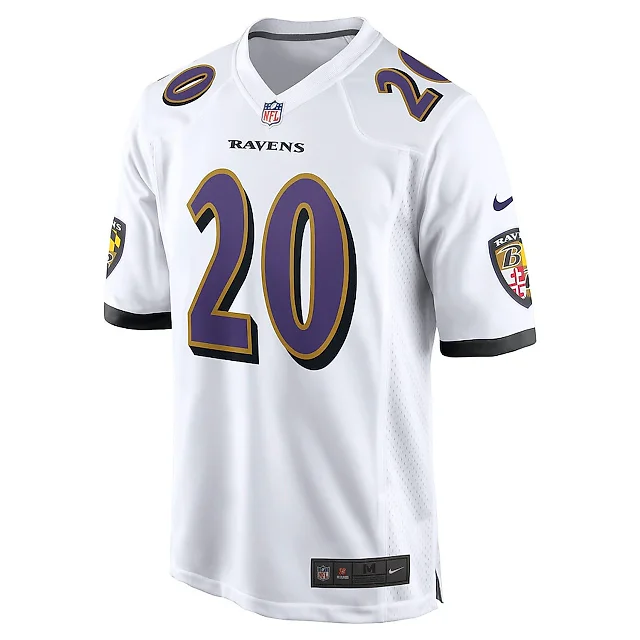 Zennovawear Ed Reed 20 Baltimore Ravens Men Retired Game Jersey - White