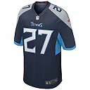 Zennovawear Eddie George 27 Tennessee Titans Men Game Retired Jersey - Navy