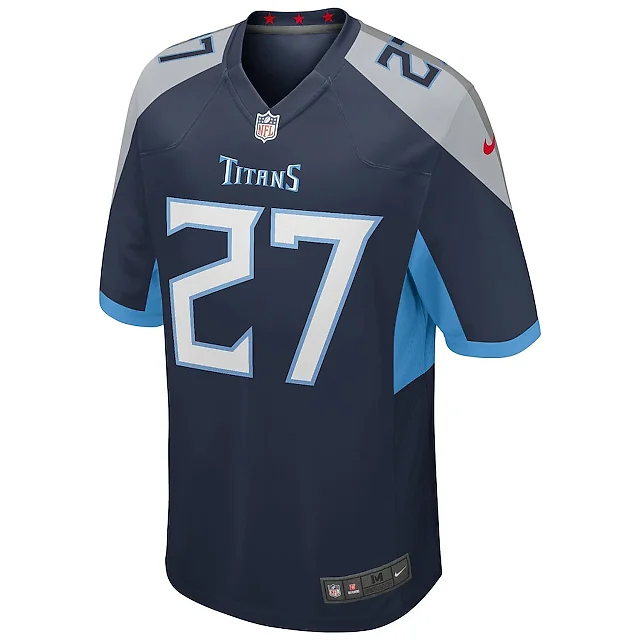 Zennovawear Eddie George 27 Tennessee Titans Men Game Retired Jersey - Navy
