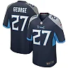 Zennovawear Eddie George 27 Tennessee Titans Men Game Retired Jersey - Navy