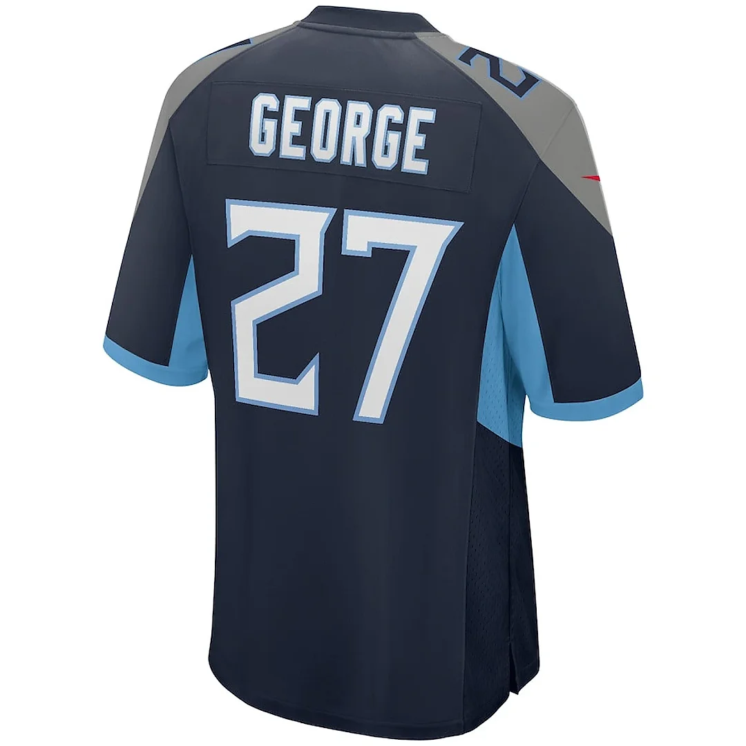 Zennovawear Eddie George 27 Tennessee Titans Men Game Retired Jersey - Navy