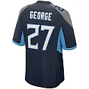 Zennovawear Eddie George 27 Tennessee Titans Men Game Retired Jersey - Navy