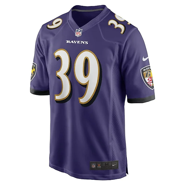 Zennovawear Eddie Jackson 39 Baltimore Ravens Team Game Men Jersey - Purple