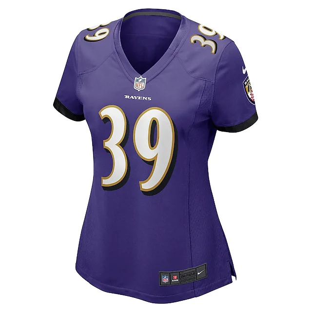 Zennovawear Eddie Jackson 39 Baltimore Ravens Women's Game Jersey - Purple