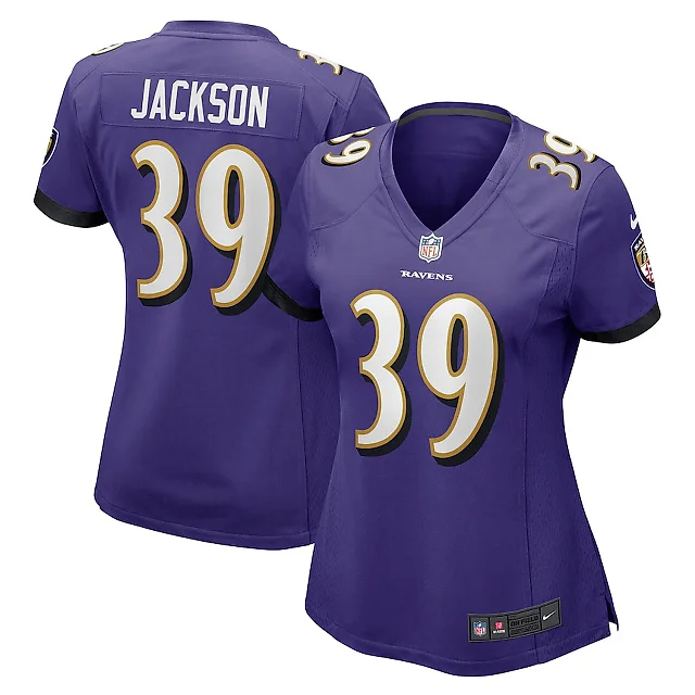 Zennovawear Eddie Jackson 39 Baltimore Ravens Women's Game Jersey - Purple